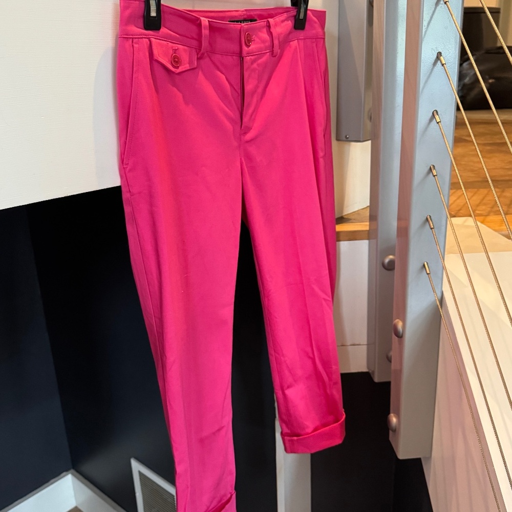 Lauren Ralph Lauren Pink Cropped Chino Pant
